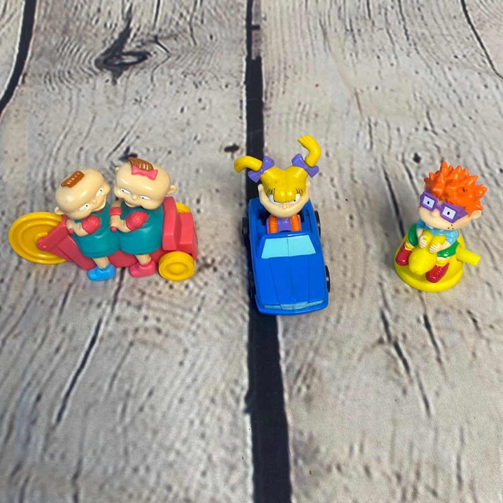 Rugrats wind up rolling vintage toys Angelica chuckie dill phill burger king 98